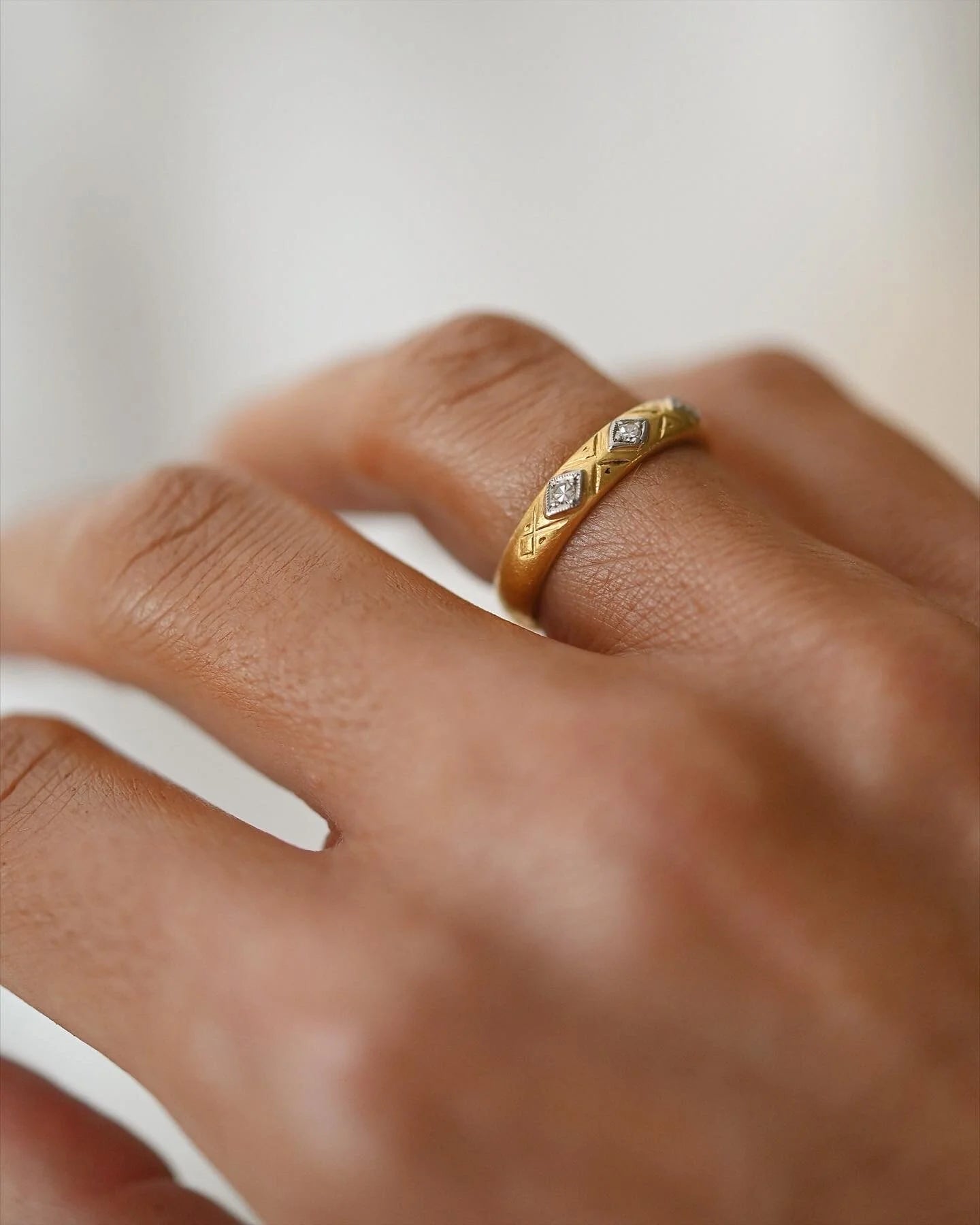 The Perfect High Carat Antique Stacking Ring Band 23K Gold 1923/1927