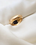 Swedish Vintage Cabochon Amethyst Ring 18K Gold
