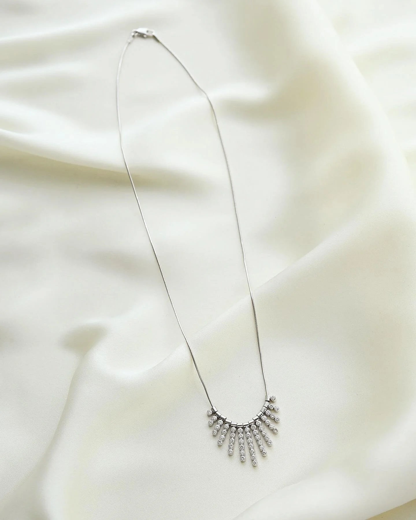 Gorg Italian Vintage Diamond Necklace 14K Gold