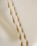 Twisted Vintage Curb Link Chain 14K Gold