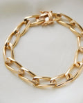 Sublime Faceted Vintage Curb Link Bracelet 18K Gold