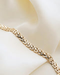 Super Rare Faceted Danish Vintage Brick Bracelet 14K Gold 1960