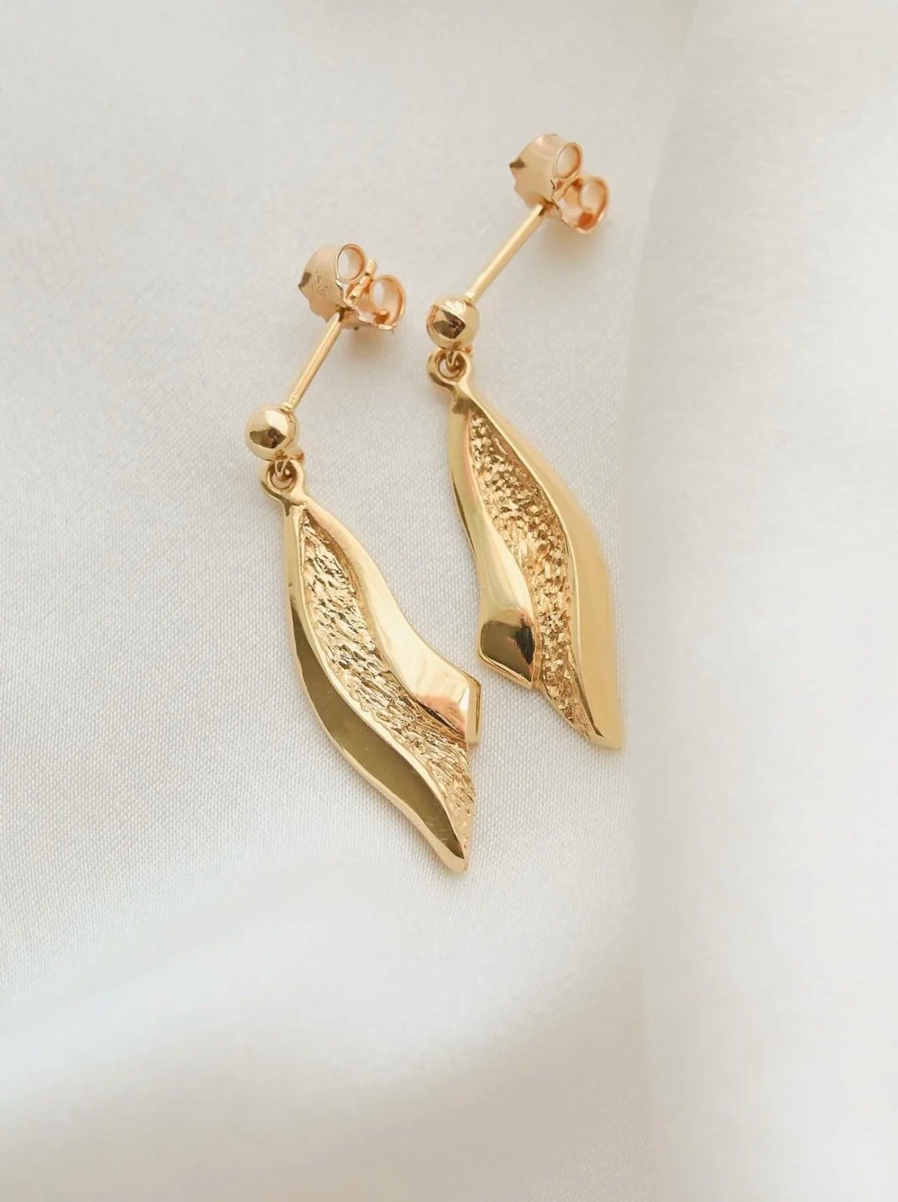 Amazing Swedish Vintage Earrings 18K Gold