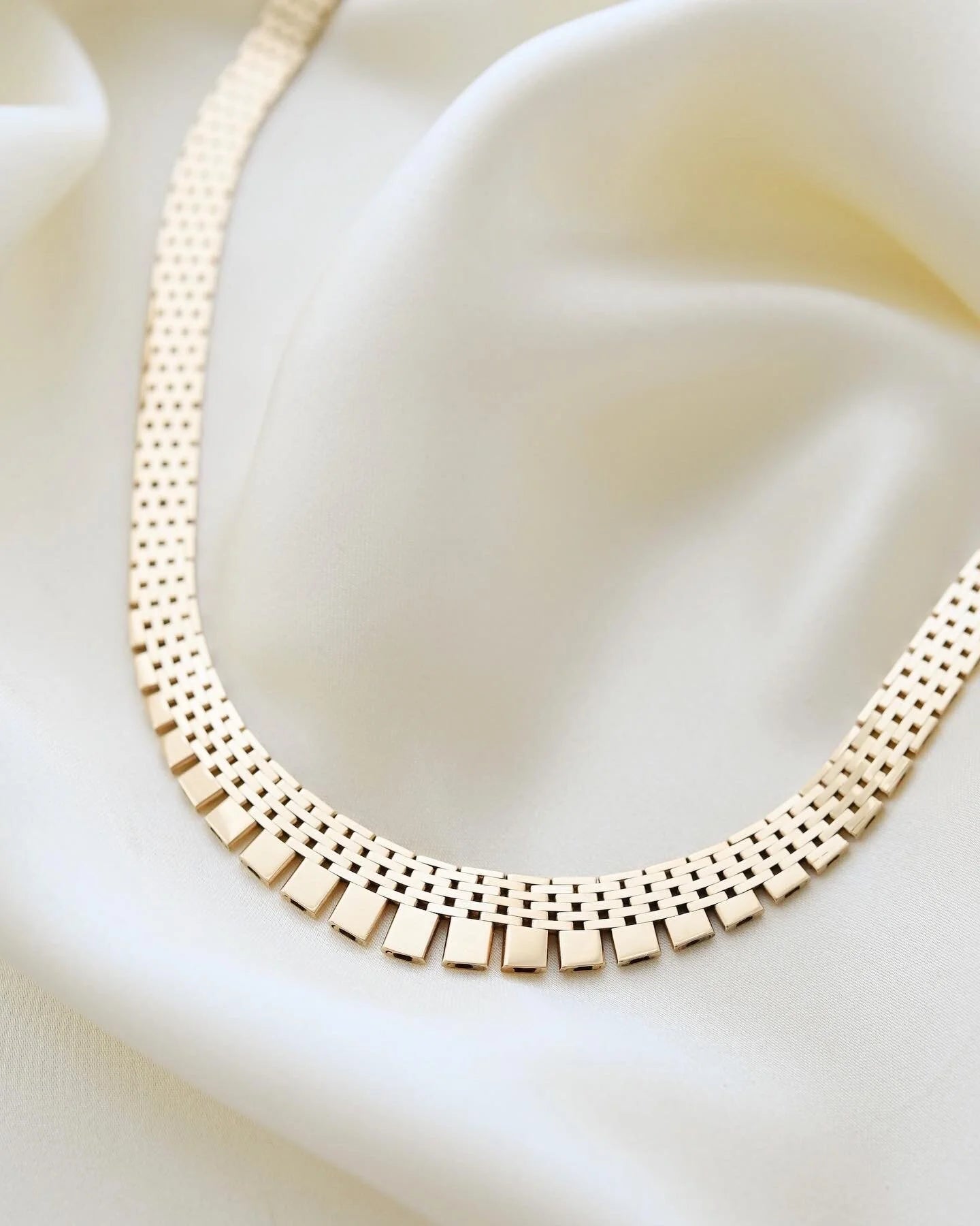 The Best Danish Mid Century Vintage Necklace 14K Gold 1970