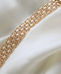Perfect Vintage Star Pattern Link Bracelet 18K Gold
