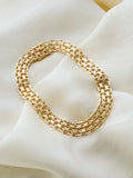 Incredible 1960s Vintage Star Link Bracelet 18K Gold