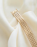 Rare Danish Vintage Double Row Geneva Bracelet 14K Gold 1960
