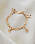 Unique Good Luck and Protection Charm Bracelet 18K Gold 1961