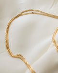 16.5 Inches Antique Watch Chain Double Curb 18K Gold 1916