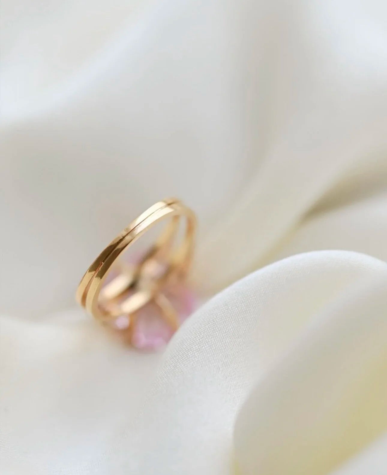 Rare Pink Sapphire Ring Size 7 18K Gold 1950s