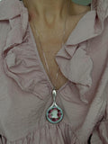 Special Rare Antique Mirror Pendant Beg 1900s Sweden