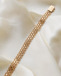 Glowing, Heavy X Link Bracelet 18K Gold 1963