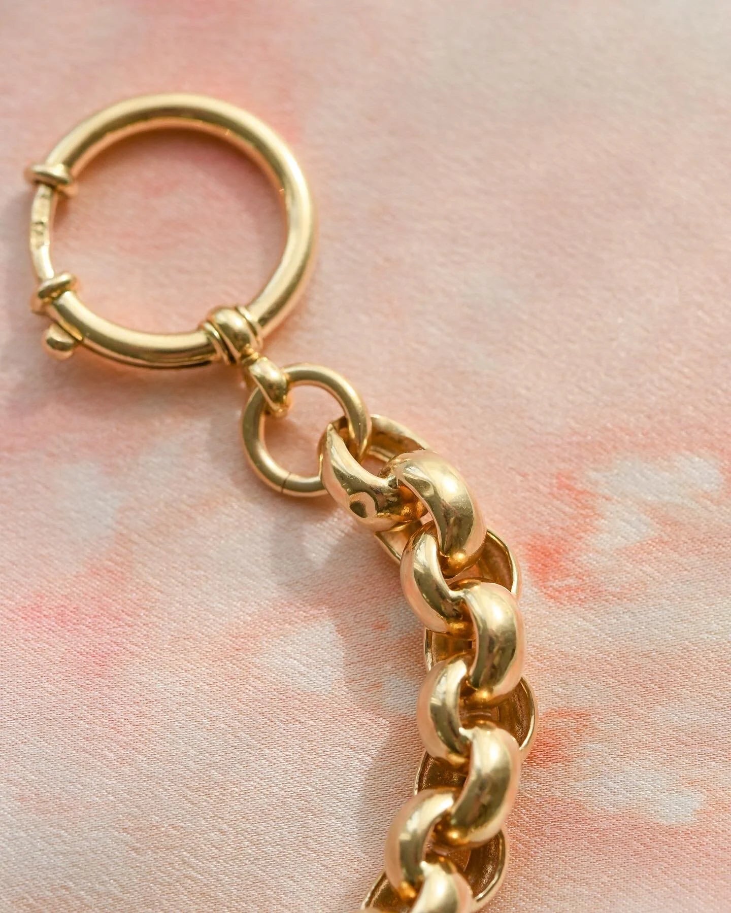 10.2 Inches Antique Belcher Watch Chain 18K Gold 1910s
