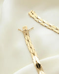 Outstanding Danish Vintage Bee Cell Variation Link Necklace 14K Gold