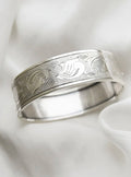 Gorgeous 30 Grams Silver Bangle w Engravings 1949 Sweden