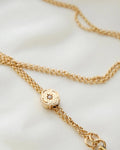 47.3 Inches Antique Long Guard Chain 18K Gold