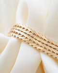 Rare Danish Vintage Double Row Geneva Bracelet 14K Gold 1960