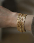 Heavy 22 Grams Swedish Vintage Fox Tail Link Bracelet 18K Gold 1988