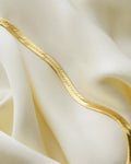 Sexy 15 Grams Italian Vintage Herringbone Necklace 18K Gold