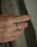 Big Substantial Old Diamond Wedding Band 18K Gold Sweden