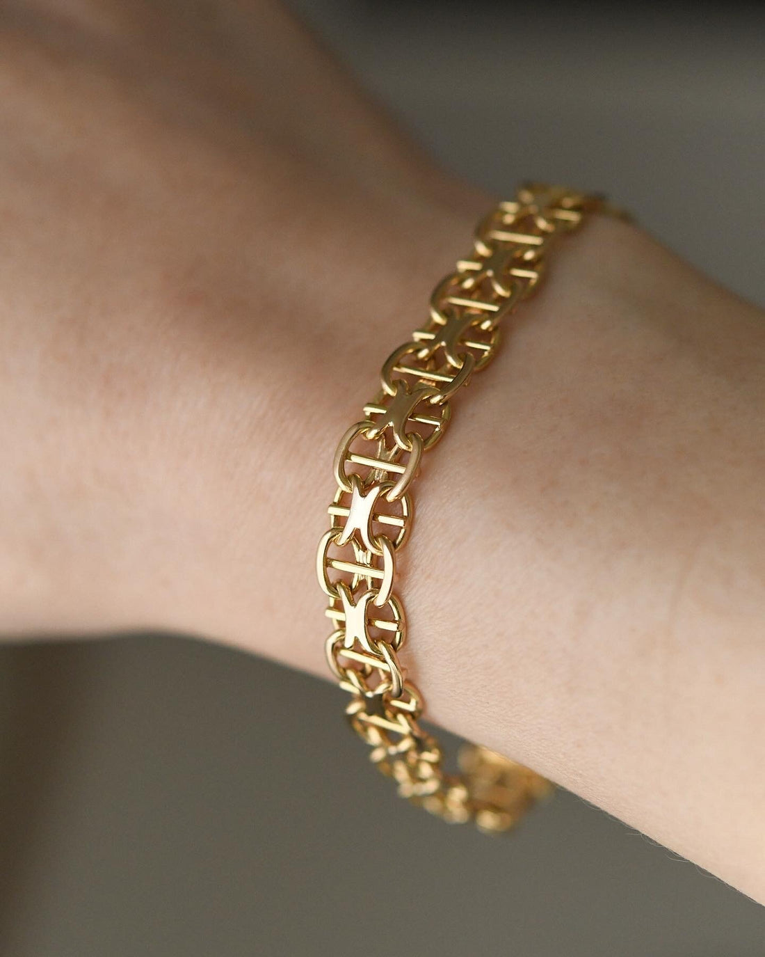 Gorg Swedish X-link Bracelet 18K Gold 1971