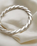 Stunning Danish 60 Grams (!) Vintage Sterling Silver Twisted Bangle