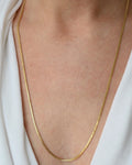 Gorgeous Looong Waves Link Necklace 18K Gold