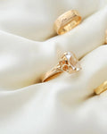 Exquisite Vintage Swedish Emerald Cut Quartz Ring 18K Gold 1955