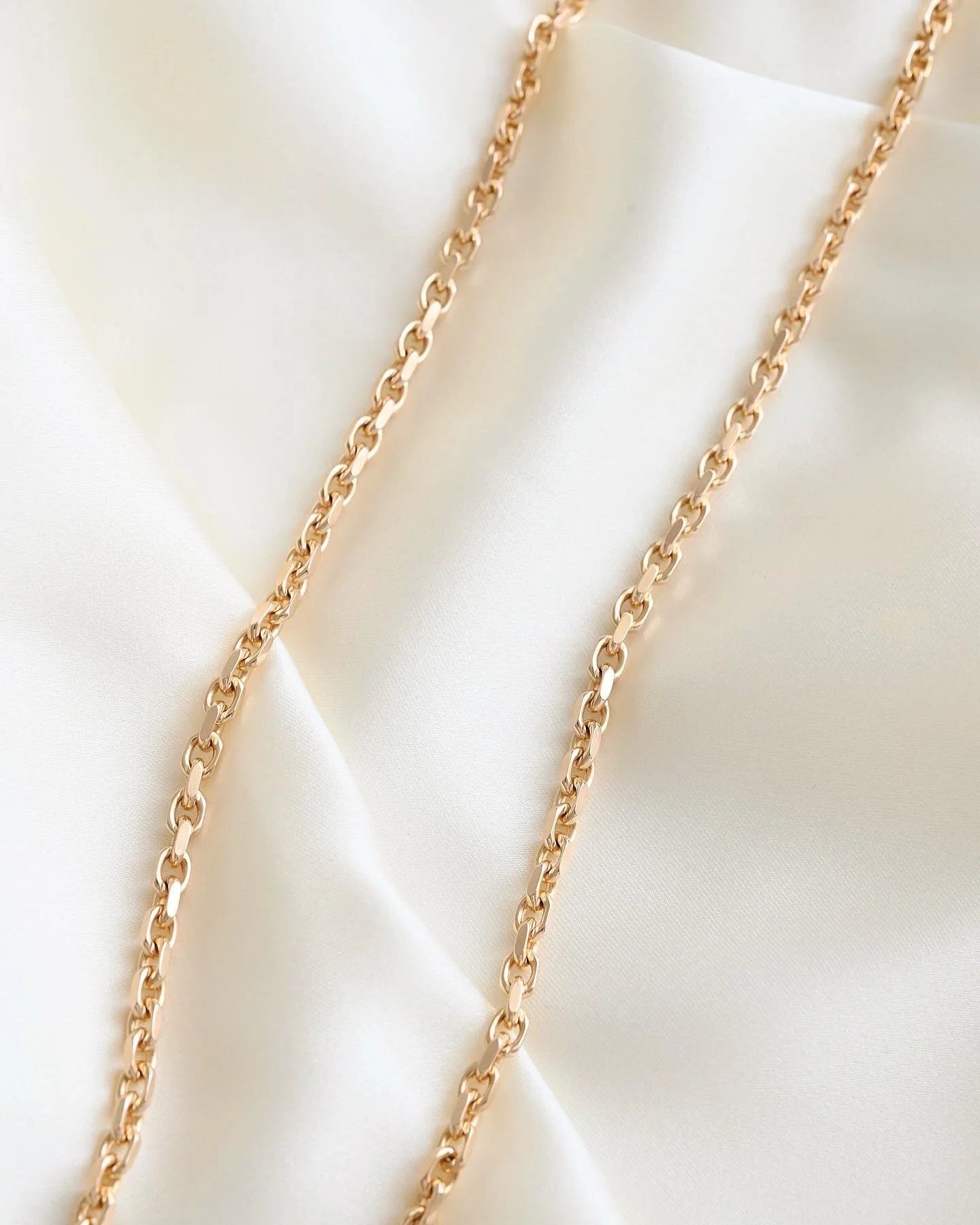 Italian 18 Inches Vintage Anchor Chain 18K Gold