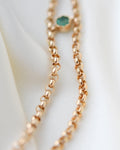 Masterly Natural Emerald Necklace 18K Gold