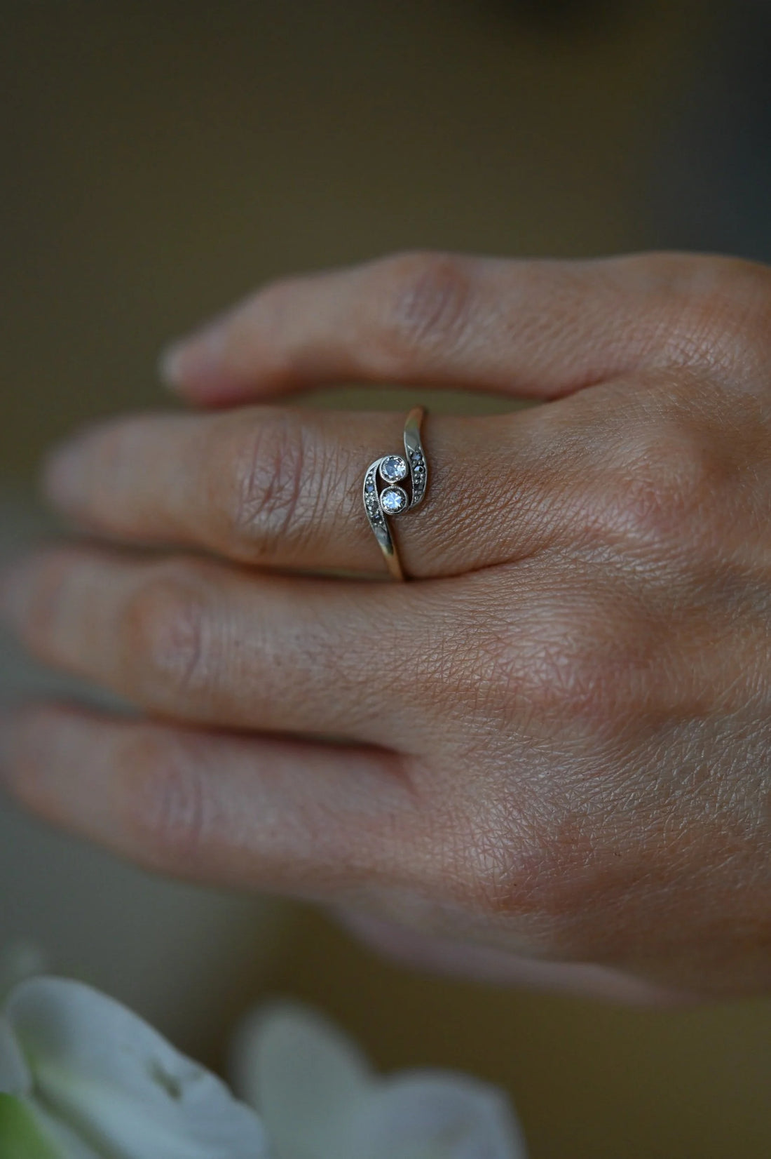 The Cutest Old Ring Toi Et Moi 14K Gold x Diamond Beg. 1900s