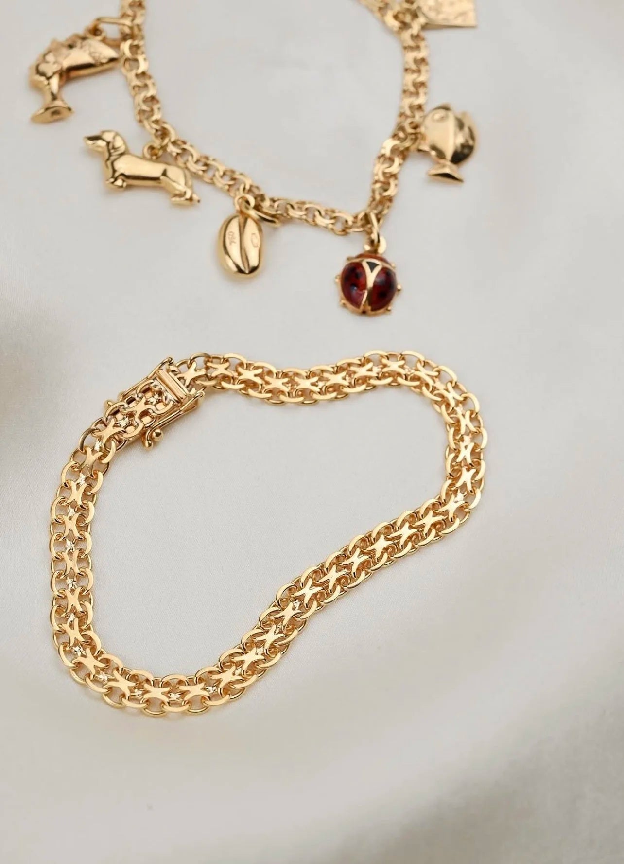 Stunning Radiant Vintage Bracelet 18K Gold Sweden 1960s