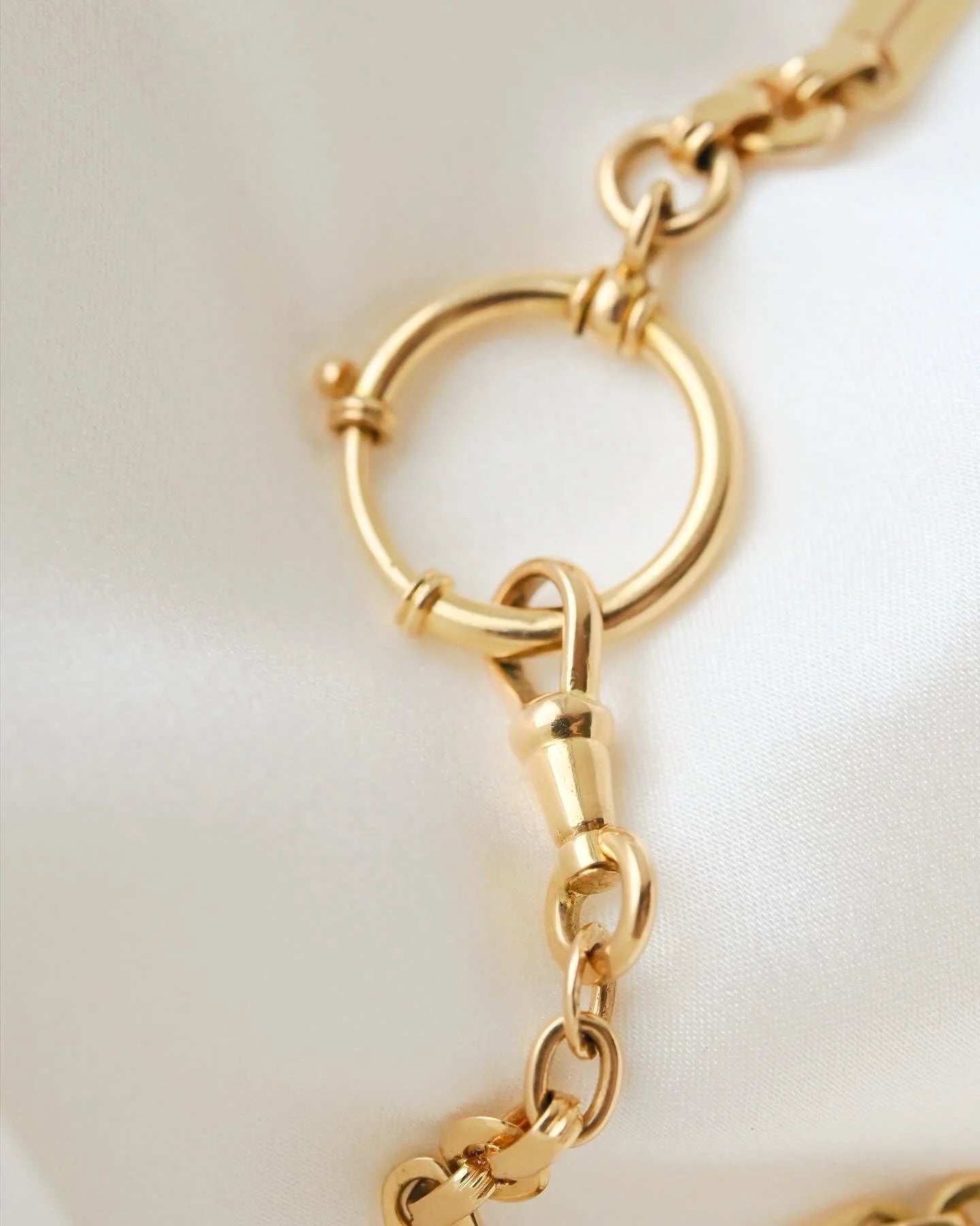 Dreamy 16 Grams Antique Watch Chain Fully Marked 18K Gold 1928