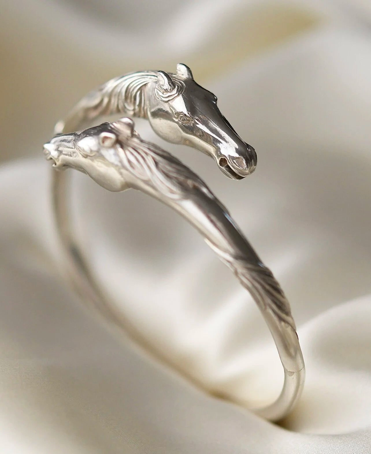 French Sterling Silver Horse Bracelet By Arthus Bertrand &amp; Cie 1940s