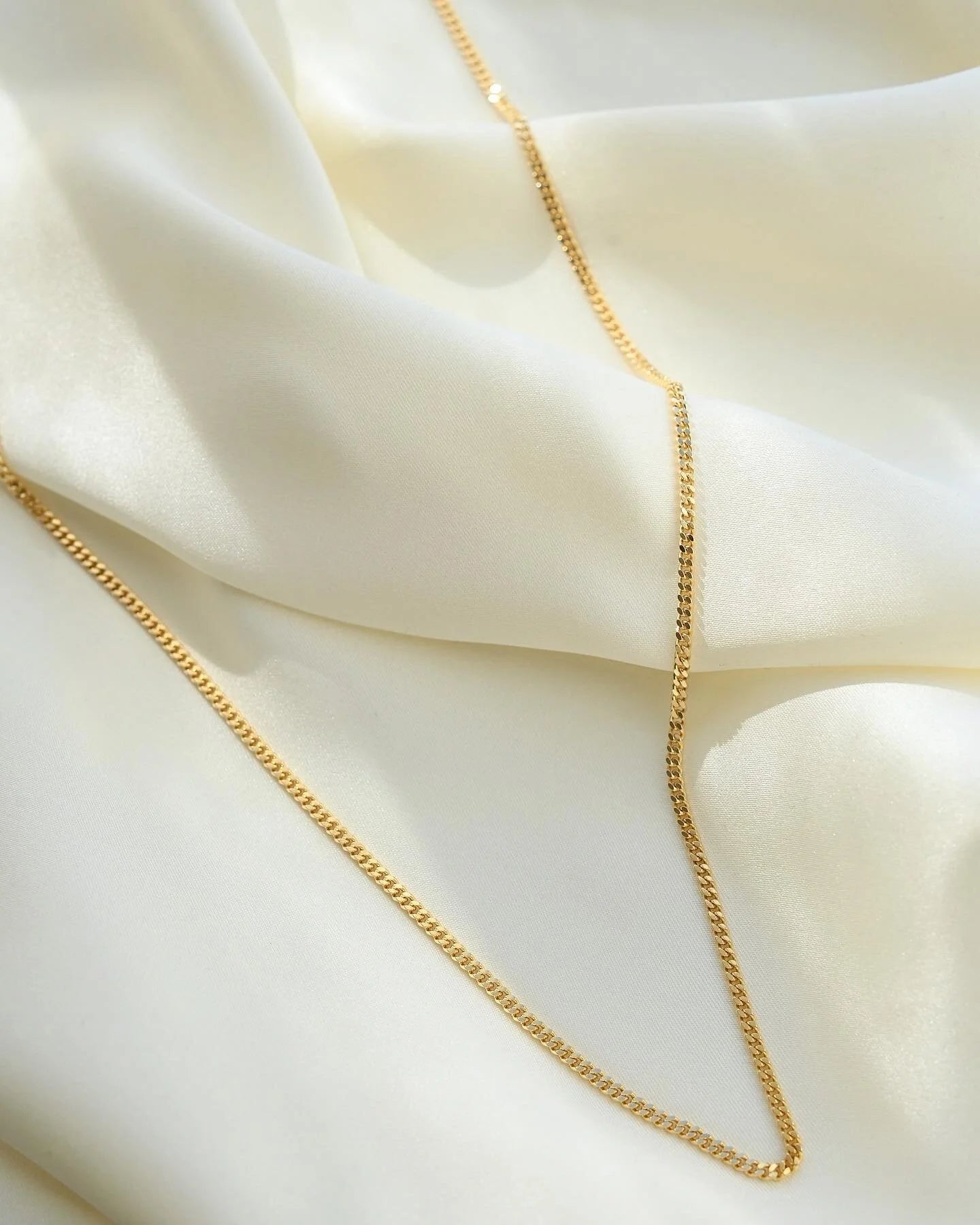 Looong Sexy Italian Curb Link Chain 18K Gold