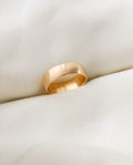 Soft Textured Swedish Vintage Wedding Band 18K Gold