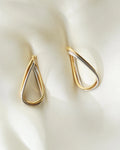 Cool Two Tone Estate Earrings 18K Gold