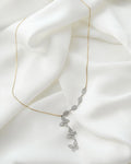 Diamond Butterfly Necklace 1 Carat 18K White and Yellow Gold w Certificate