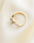 Beautiful Rare Big Old Cut Diamond Ring Art Deco 18K Gold 1920