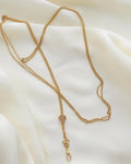 47.3 Inches Antique Long Guard Chain 18K Gold
