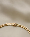 Danish Vintage Geneva Link Chain 14K Gold 1970s
