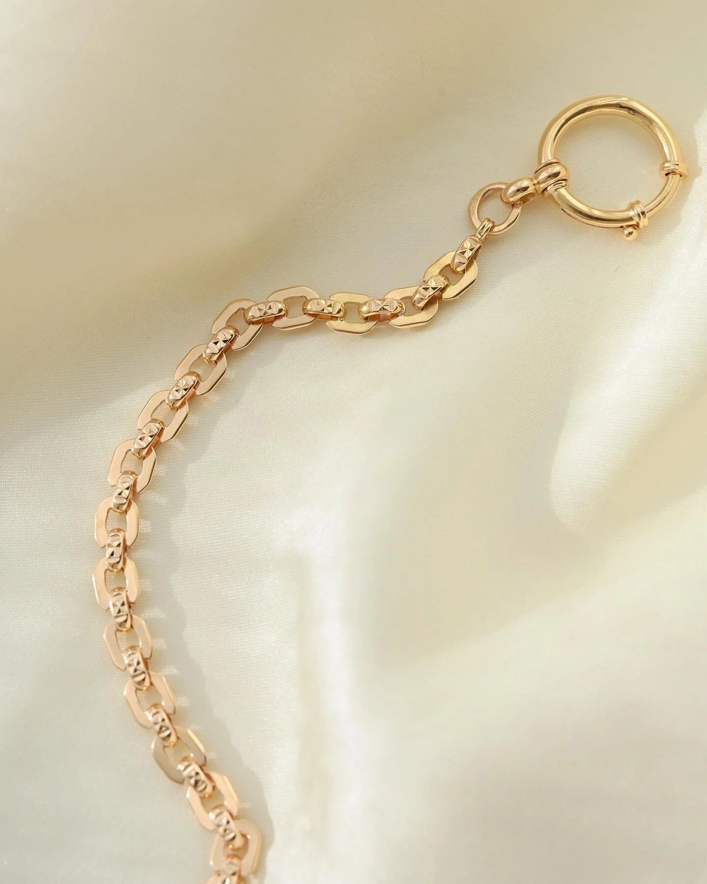 Amazing Rare 10.4 Inches Rose Gold Watch Chain 18K Gold