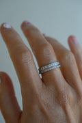 Dreamy Classic Swedish Vintage 0.45 Carats Diamond Band 18K White Gold