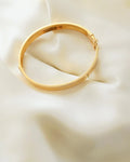 Stunning Hammered Finish Bangle 18K Gold 1977