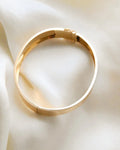 Amazing Beautiful Vintage Bangle w Leaf Engravings 18K Gold