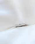 Rare Small Sized 7 Stone Diamond Ring 18K White Gold
