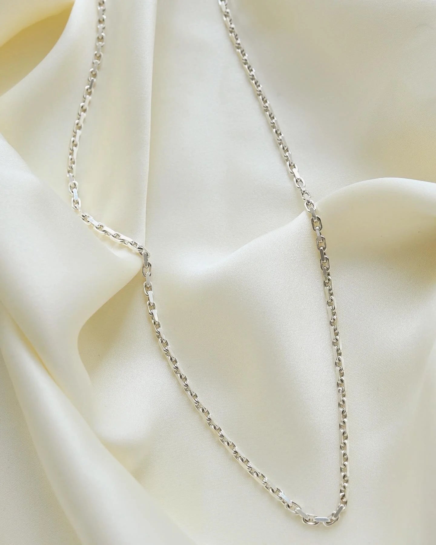 Super Pretty Long Anchor Link Chain Sterling Silver
