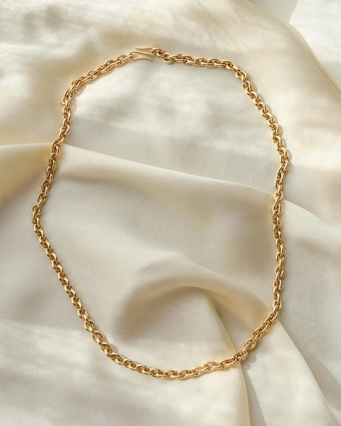Radiant Rounded Anchor Link Chain 14K Gold