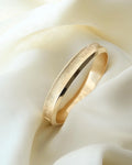 Beautiful Textured Danish Vintage Bangle by J. Asby 14K Gold 1960s