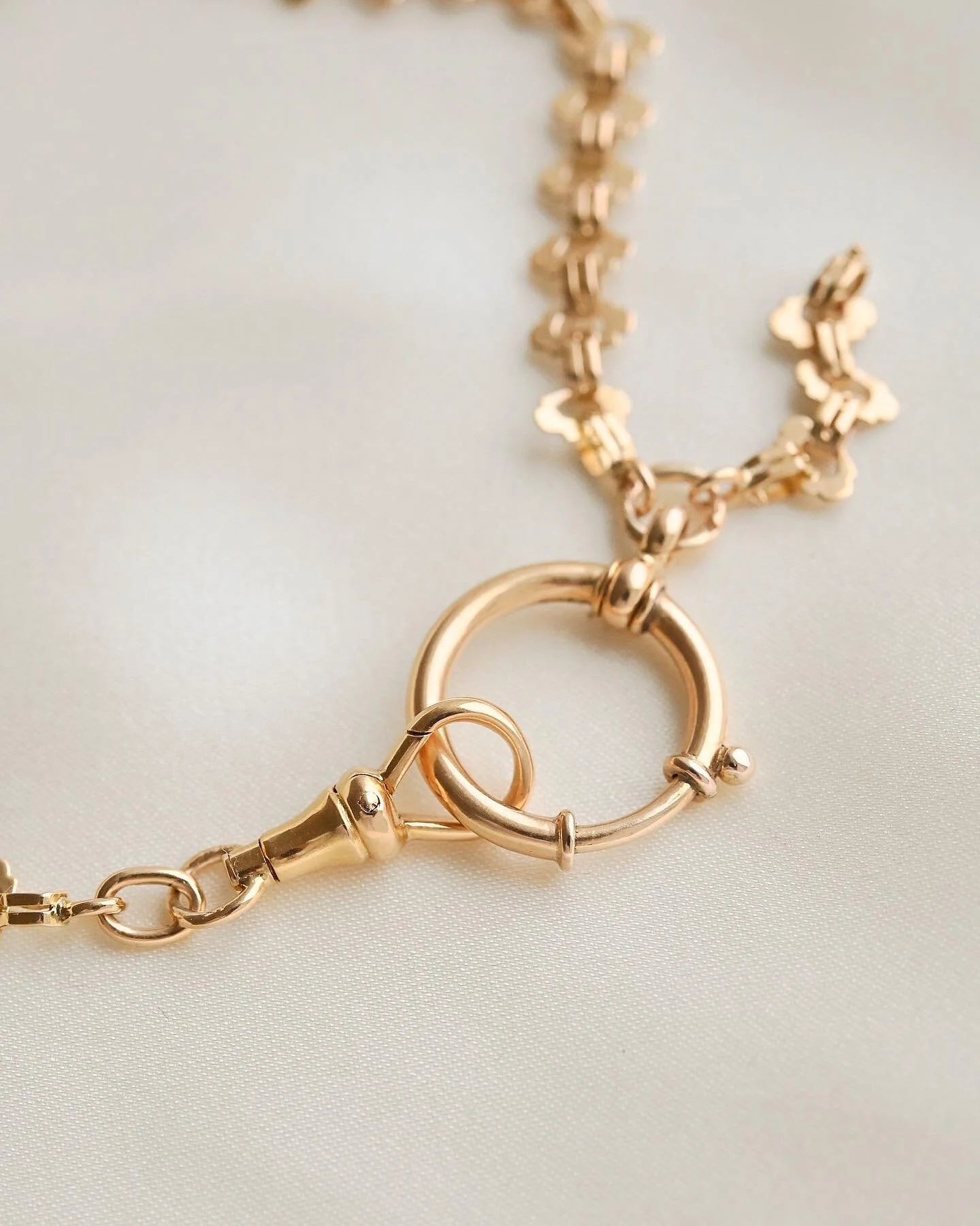 Special Swedish Antique Art Deco Watch Chain 18K Gold 1920s